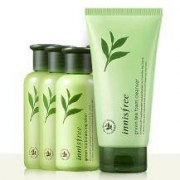 无农药生绿茶水：innisfree悦诗风吟 水乳洁面套装5件