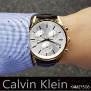 Calvin Klein Formality系列 K4M275C6 男士皮带三眼石英表 $85