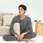 网易严选 男式咖啡碳+5℃保暖套装（上衣+裤子）