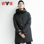 18年秋季新款，Yaloo 雅鹿 男士中长款加厚连帽羽绒服YT6107460 两色
