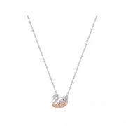 施华洛世奇（SWAROVSKI）  5215038 天鹅锁骨项链 镀白金色