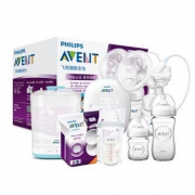 AVENT 新安怡 SCF303/01 自然韵律双边电动套装（消毒锅+乳垫+奶瓶+储存袋+哺乳文胸）
