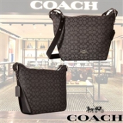 Coach 蔻驰Dufflette女式小号经典帆布标志斜跨包