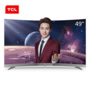 TCL 49A950C 49英寸32核人工智能 HDR曲面超薄4K电视 金属机身（枪色）
