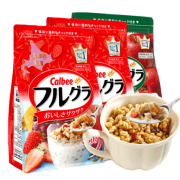 日本销量第一 卡乐比 Calbee 北海道水果早餐营养麦片 原味700g*2袋+苹果700g