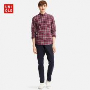 UNIQLO 优衣库 411836 男士长绒棉格纹衬衫