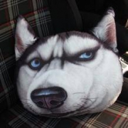 安途森 3D神烦狗doge哈士奇汽车腰靠