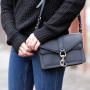 瑞贝卡·明可弗（Rebecca Minkoff） Hudson Moto Mini 真皮小挎包