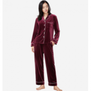 网易严选 女式丝绒分身家居服套装（上衣+裤子）