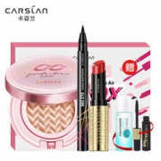 Carslan 卡姿兰 自然系空气轻妆礼盒 （升级版）（气垫调控霜+唇膏+眼线笔2ml+卸妆液15ml+睫毛膏3g） *3件