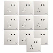 ABB 轩致 86型 二三插 五孔插座套餐 10只装