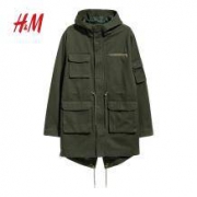 双11预售： H＆M HM0509468 男士中长款派克大衣
