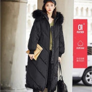 yaloo 雅鹿 女装长款修身加厚羽绒服