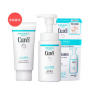 Curel 珂润 保湿洁颜套装 洁颜泡沫+洁面泡沫替换装+保湿卸妆啫喱