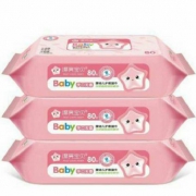 Beautiful baby 漂亮宝贝 手口洁肤湿巾 80片*3包
