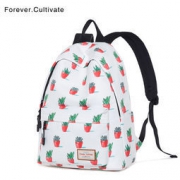 Forever cultivate 印花双肩包 女款