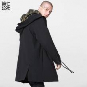第七公社 男士中长款连帽风衣
