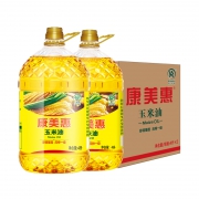 康美惠 非转基因压榨一级玉米食用油 4Lx2桶/箱装