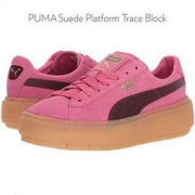 PUMA 彪马 Suede Platform Trace Block 女士厚底松糕鞋