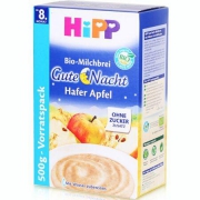 HIPP 喜宝 有机苹果谷物燕麦 晚安米粉 500g *10件