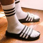 限44.5码： Adidas 阿迪达斯 Duramo Slide G15890 中性运动拖鞋