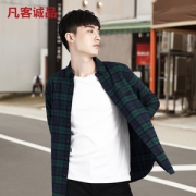 Vancl/凡客诚品 长袖休闲法兰绒衬衫 羊绒般触感