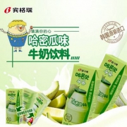 韩国进口 宾格瑞 BINGGRAE 蜜瓜味牛奶饮料200ml*6*2件