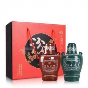 汾酒 汾竹礼盒 53度 老白汾酒 475ml+38度竹叶青酒 475ml  *4件
