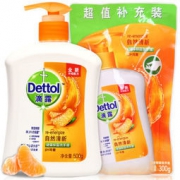 31日0点：Dettol 滴露 自然清新洗手液 （500g+300g）+滴露 Dettol 超浓缩衣物除菌液 180ml