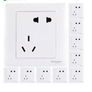 Schneider Electric 施耐德电器 A3E426_10UA 睿意斜五孔插座（10只装） *2件