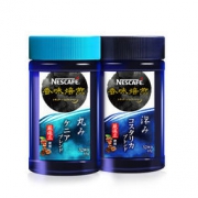 雀巢 日本进口NESCAFE纯黑咖啡粉混和2瓶*65g