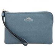 COACH 蔻驰 奢侈品 女士蓝色皮质手拿钱包 F15154 SVN1J