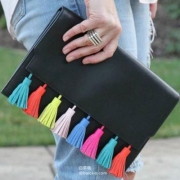 Rebecca Minkoff 瑞贝卡明可弗 Sofia真皮流苏单肩手拿包 prime会员免费直邮