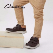 18双十一预售，Clarks 其乐 Cloud Tuktu 秋冬新款男女童英伦魔术贴牛皮短靴 3色