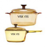 双11预售： VISIONS 康宁 透明锅具套装 两件套 2.25L+1.5L