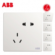 历史低价：ABB 轩致系列 AF205 五孔插座套装*7只