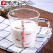 网易云音乐 透明带刻度玻璃牛奶杯 2款