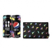 双11预售： PEPSI 百事可乐 无糖碳酸饮料 时装周限量罐 330ml*24罐 含限量手袋组合装