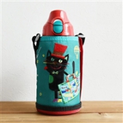 2018新品 TIGER虎牌 限定款MBR-K06G-GK保温保冷儿童水壶 600ml 黑猫款