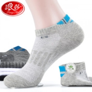浪莎 薄款纯棉防臭船袜 6双