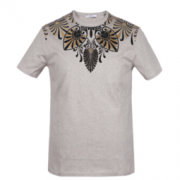 VERSACE COLLECTION 范思哲 奢侈品 18春夏新款 男士浅灰色棉质圆领短袖T恤 V800683 VJ00489 V8085 XXL码