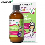 Brauer 儿童钙镁锌营养液 高成本微囊化钙 1-8岁 水果酸奶味