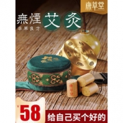 康草堂 随身艾灸无烟铜盒 温灸器