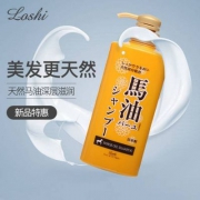 日本Loshi 马油无硅油 洗发水/护发素 600ml 送洗发水200ml