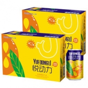 悦动力 清爽橙味 果味汽水饮料 330ml*24罐 *2件