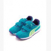 14点开始： PUMA 彪马 中童蓝绿色跑步鞋