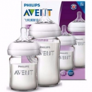 AVENT 新安怡 新生儿系列 SCF679/53 宽口径自然顺畅玻璃奶瓶 125ml+240ml*2件 136元包邮