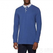 限S码，Hackett London Slub Trim 男士纯棉长袖Polo衫 Prime会员免费直邮含税
