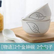圣尚 景德镇 陶瓷餐具 2碗+2勺子