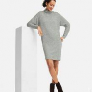 UNIQLO 优衣库 女装柔软针织摇粒绒连衣裙